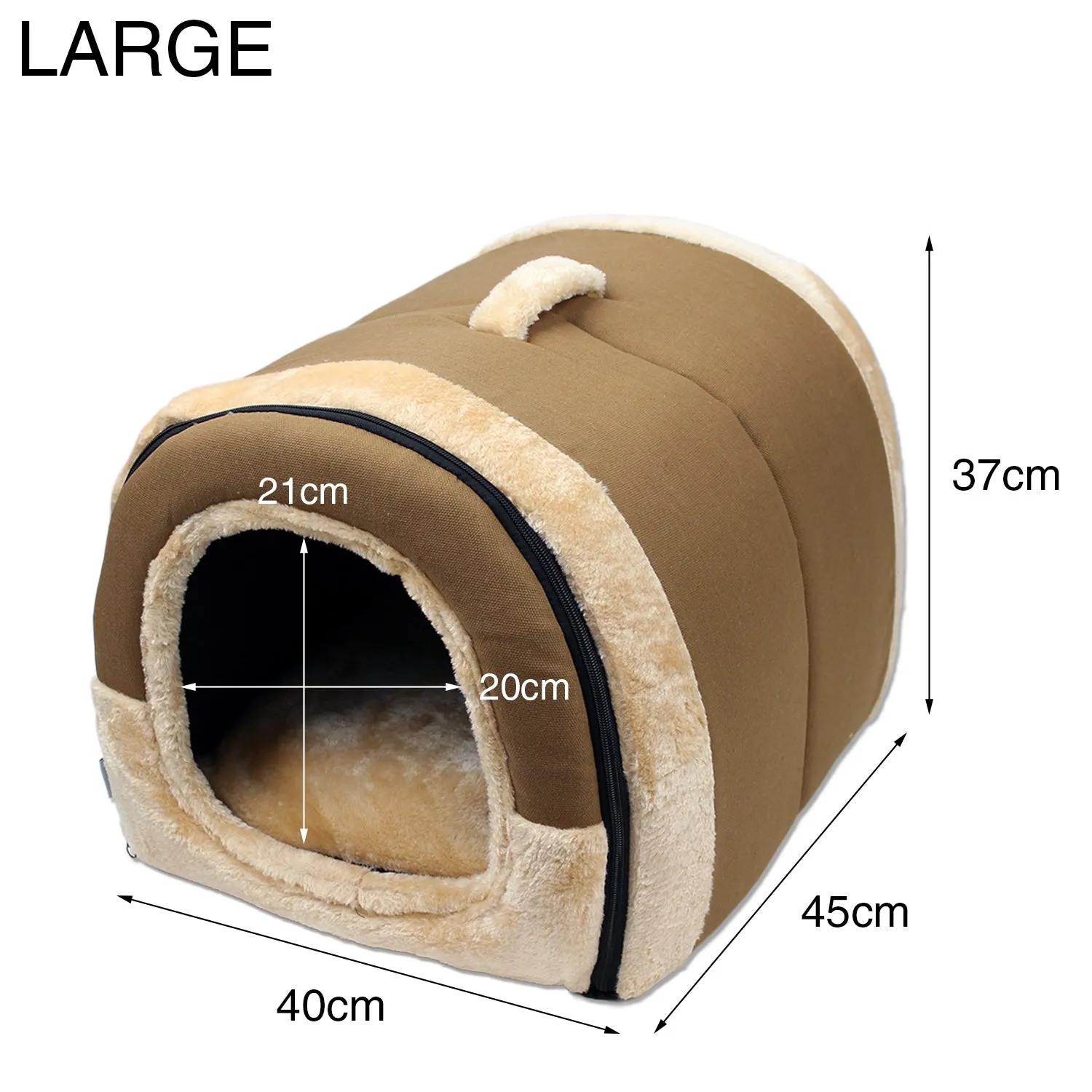 Pet Dog House Kennel Soft Igloo Beds Cave Cat Puppy Bed Doggy Warm Cushion Fold