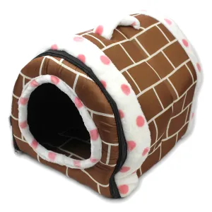 Pet Dog House Kennel Soft Igloo Beds Cave Cat Puppy Bed Doggy Warm Cushion Fold