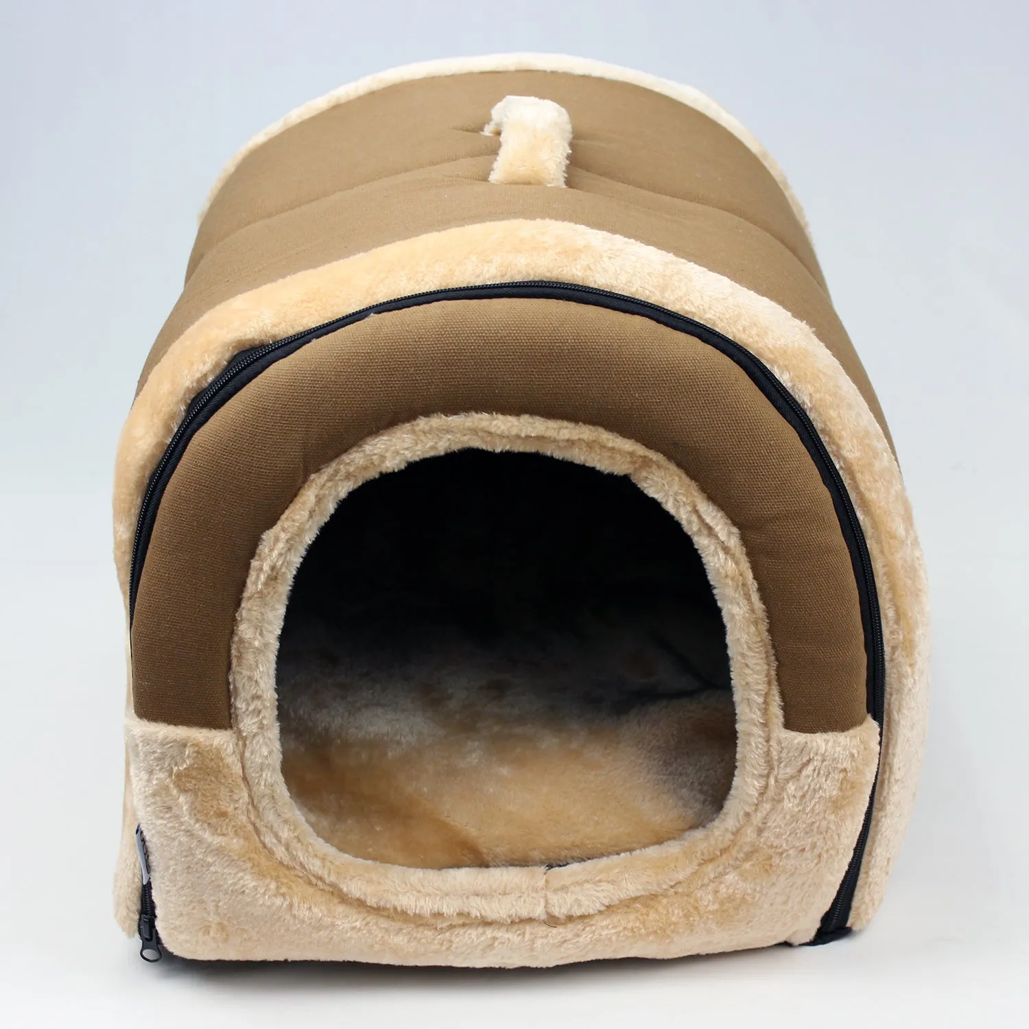 Pet Dog House Kennel Soft Igloo Beds Cave Cat Puppy Bed Doggy Warm Cushion Fold
