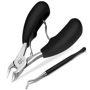 Podiatrist Toenail Clippers，Professional Ingrown or Thick Toe Nail Clippers for Men & Seniors ，Toe Clippers Podiatrist Tool Pedicure Clippers Toenail Cutters Nipper Precision Diabetic Toenail Clipper