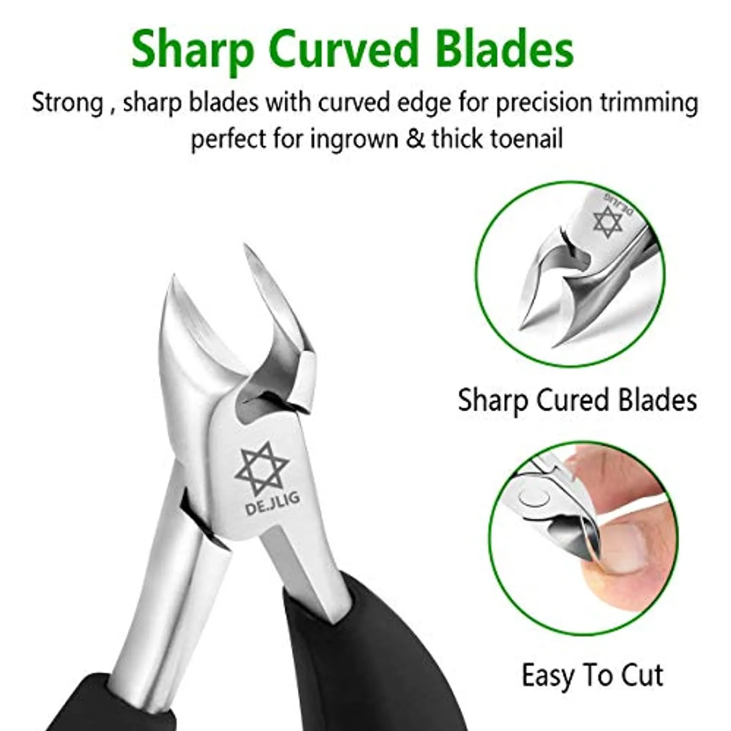 Podiatrist Toenail Clippers，Professional Ingrown or Thick Toe Nail Clippers for Men & Seniors ，Toe Clippers Podiatrist Tool Pedicure Clippers Toenail Cutters Nipper Precision Diabetic Toenail Clipper