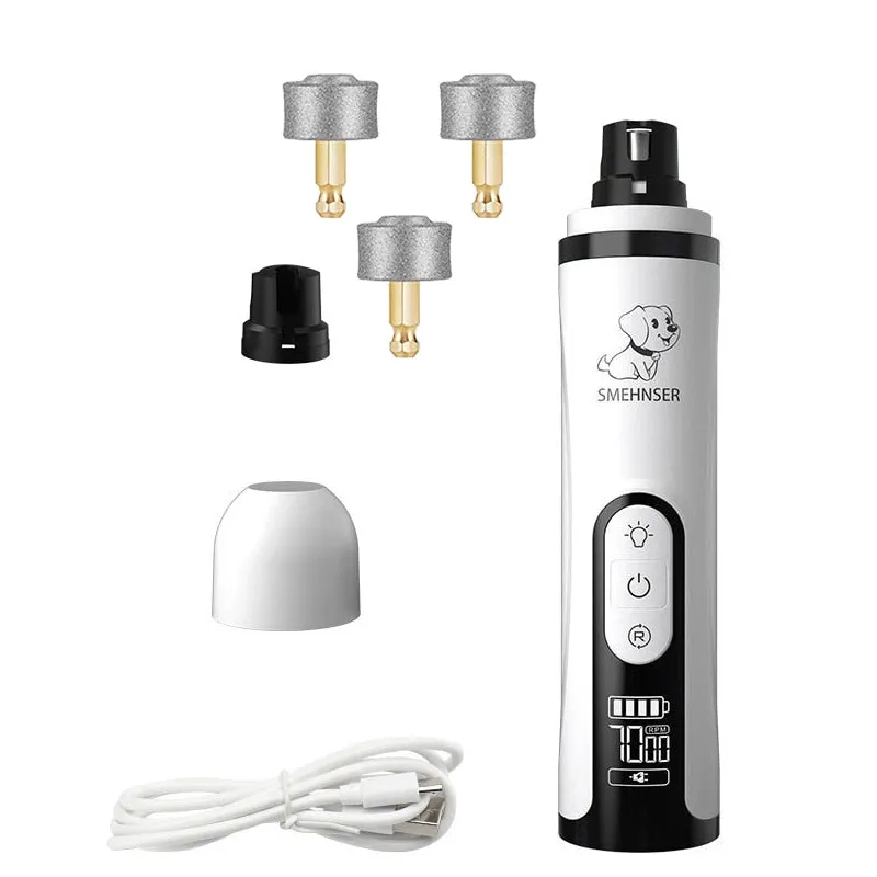 Rechargeable Powerful Pet Nail Trimmer With LED Light