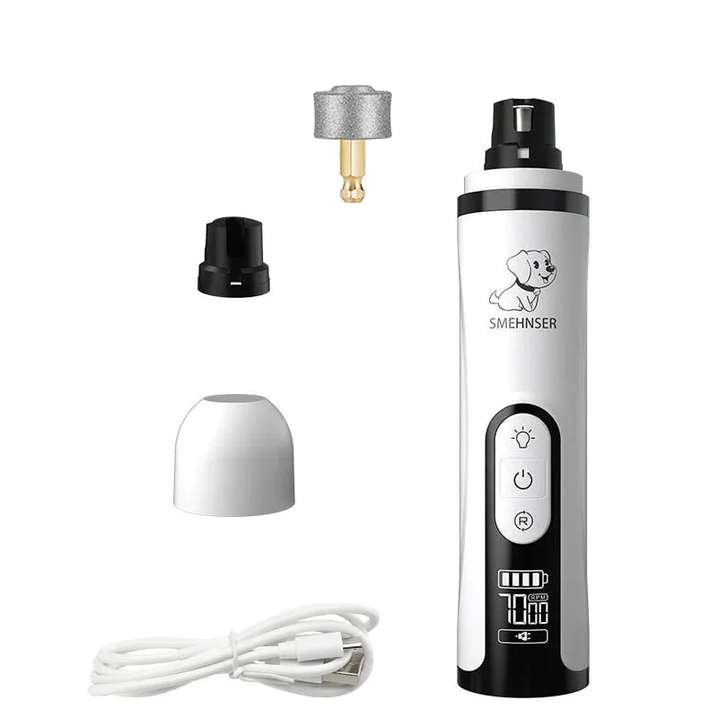Rechargeable Powerful Pet Nail Trimmer With LED Light