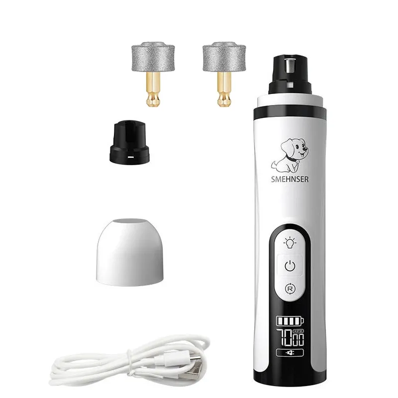 Rechargeable Powerful Pet Nail Trimmer With LED Light