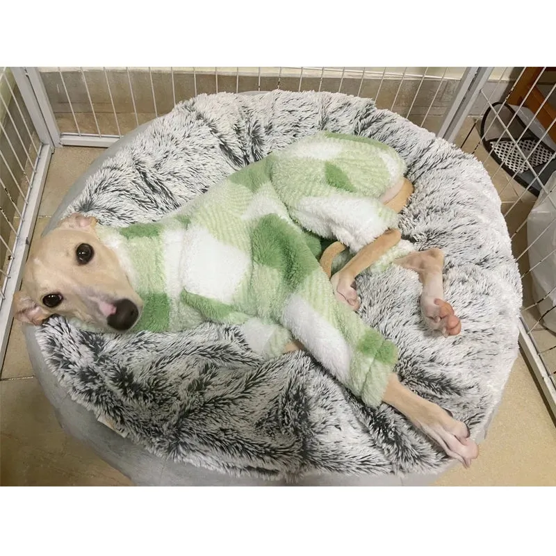 Small Italian Greyhound Clothes | Warm Cotton Large Stretch Outdoor Camouflage & Green Cow Spot Design | Large Dog Terrier Whippet