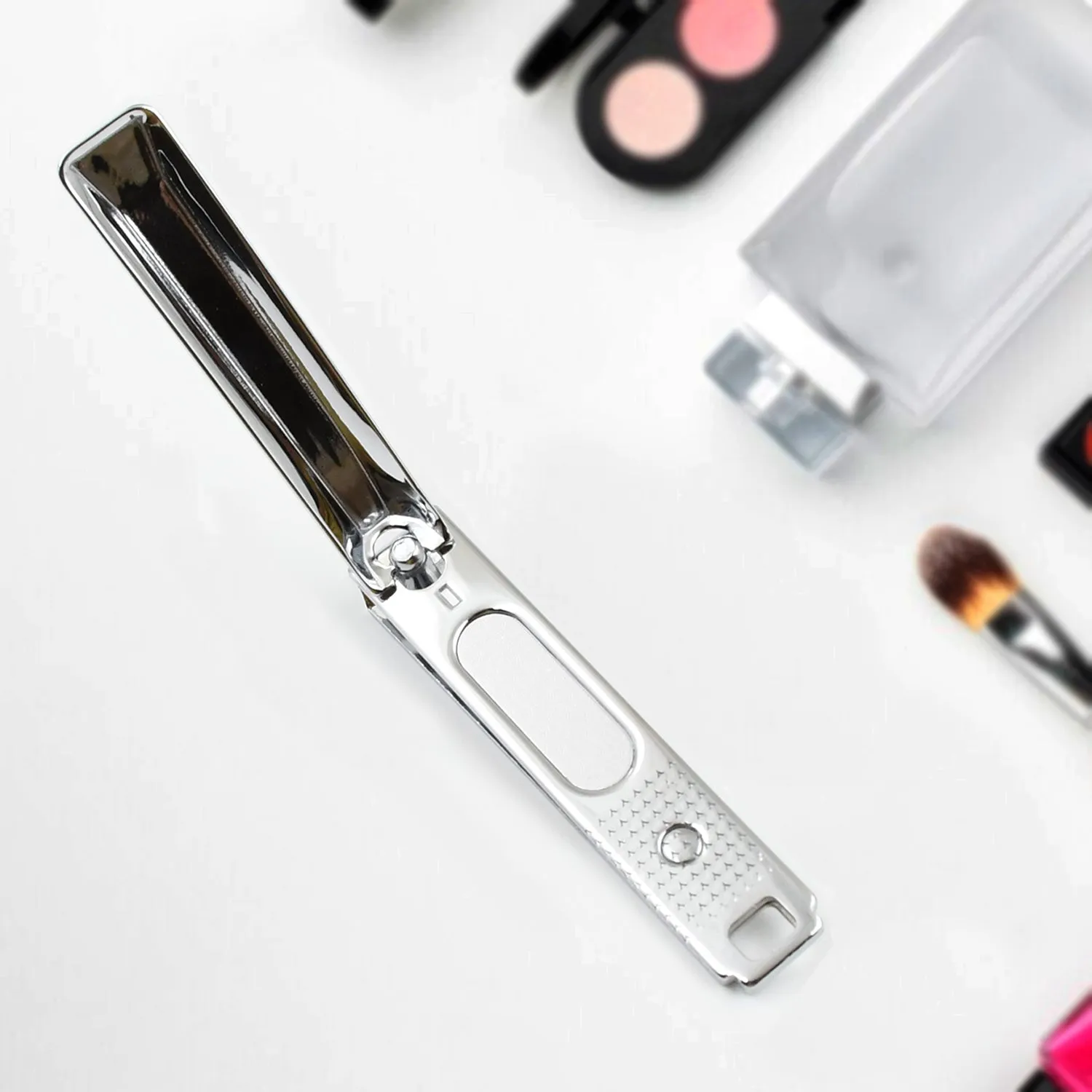 Stainless Steel Folding Nail Clippers with Nail File (1pc)