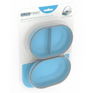 SureFeed Feeder Mat & Bowl Set Blue