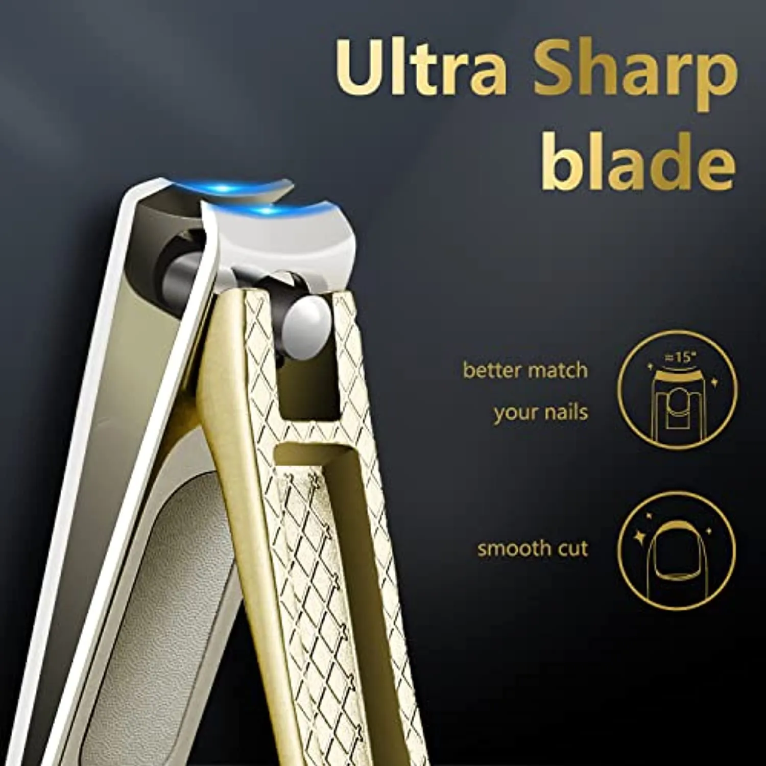 Toenail Clippers, Upgraded Toe Nail Clippers for Men, Professional Nail Clipper, Toenail Clippers for Thick Nails for Seniors (Silver)-Wanmat…