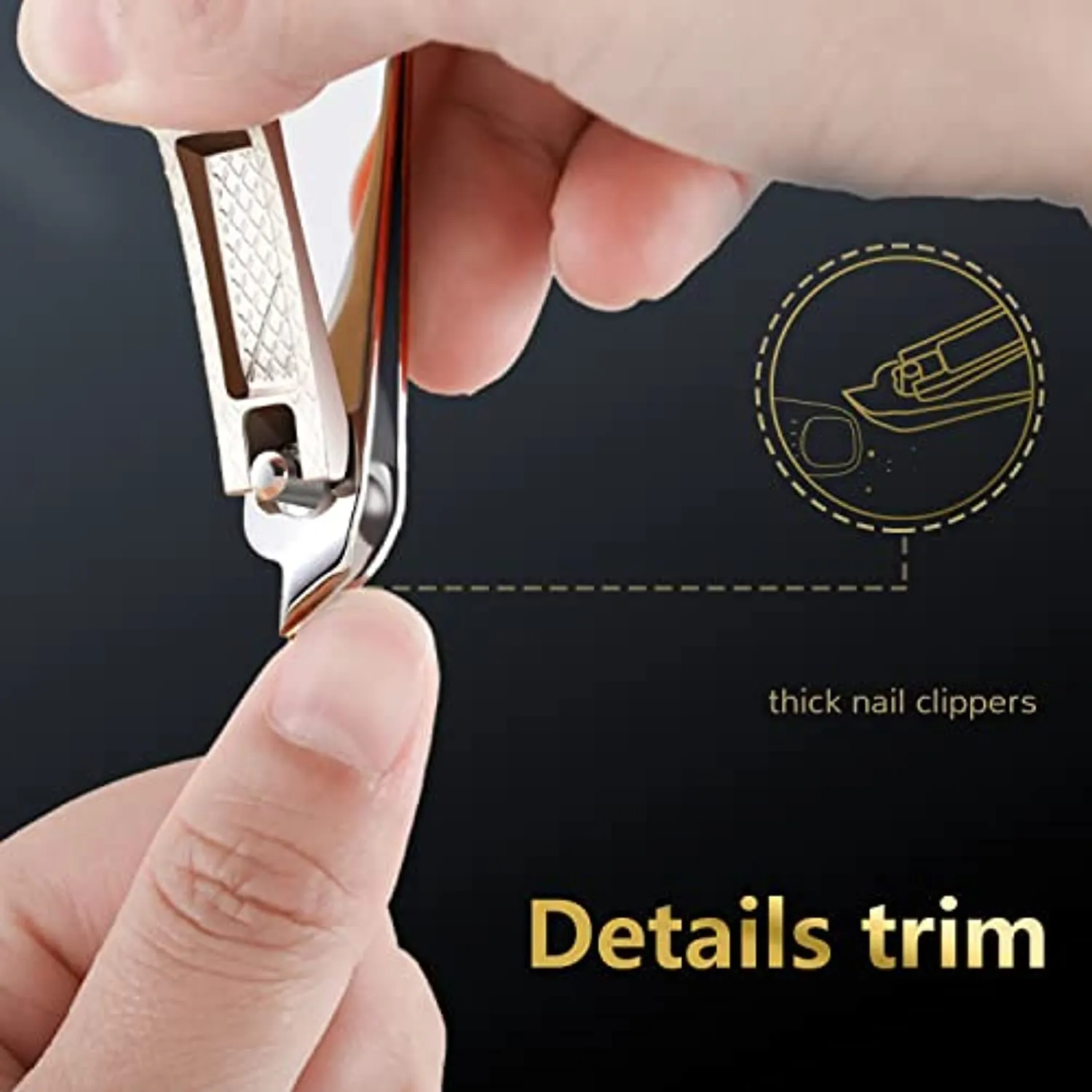 Toenail Clippers, Upgraded Toe Nail Clippers for Men, Professional Nail Clipper, Toenail Clippers for Thick Nails for Seniors (Silver)-Wanmat…