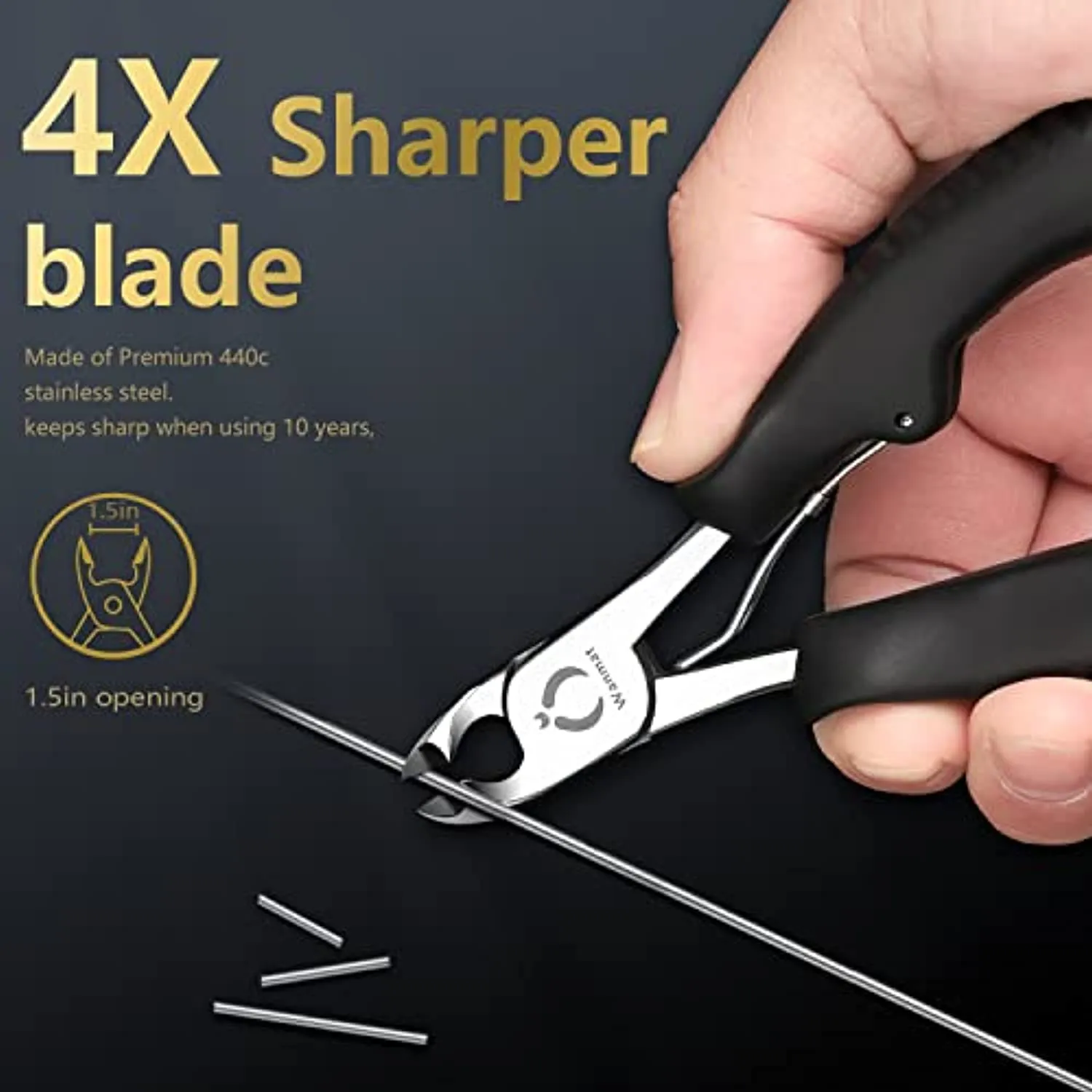 Toenail Clippers, Upgraded Toe Nail Clippers for Men, Professional Nail Clipper, Toenail Clippers for Thick Nails for Seniors (Silver)-Wanmat…