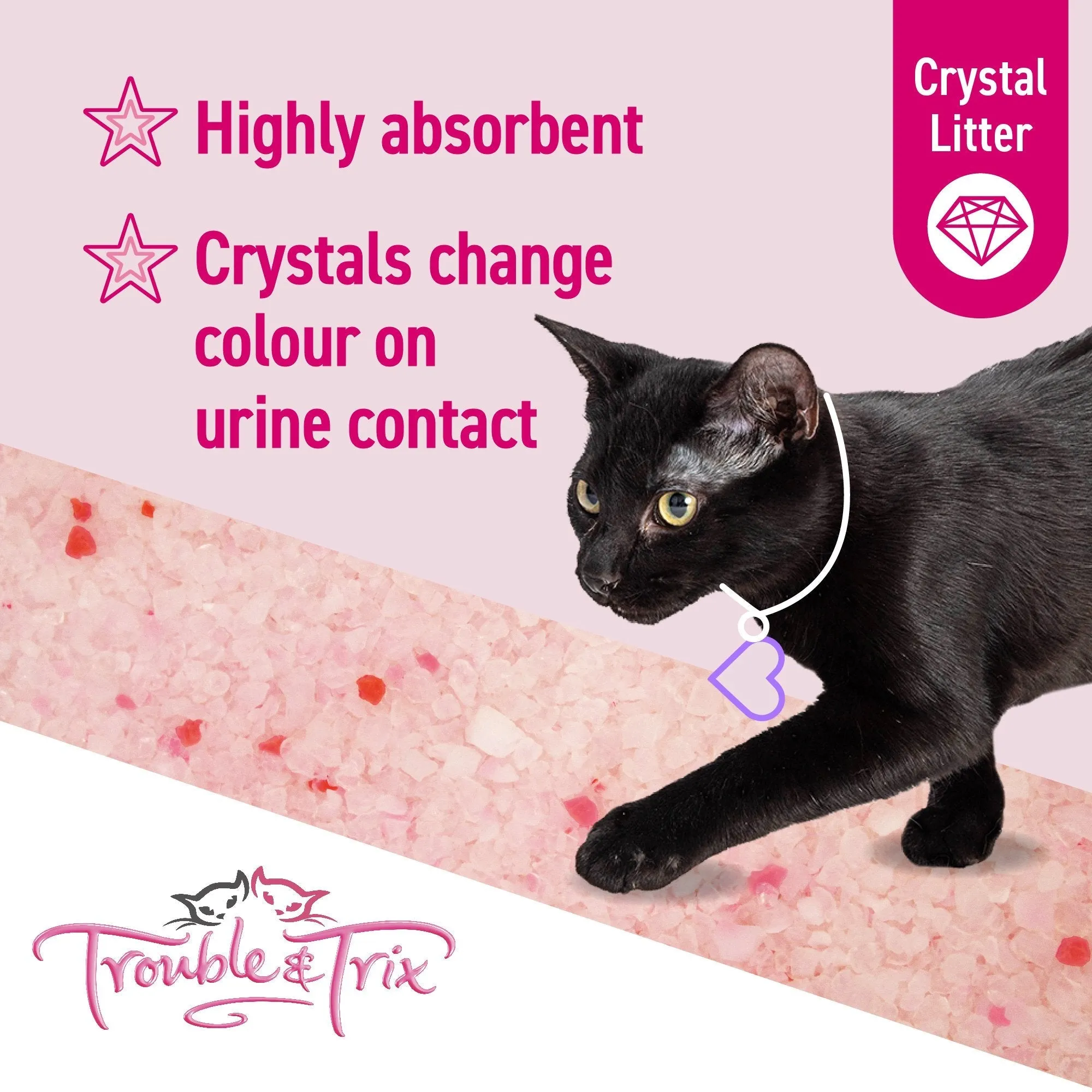 Trouble and Trix Odour Neutralising Lavender Crystal Cat Litter 15L/6.4kg^^^