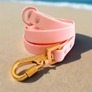 Waterproof PVC Dog Leash |  Pastel Pink